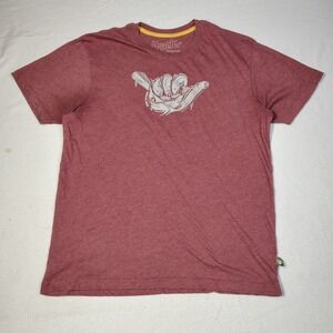 Howler Bros Shaka Fish Graphic T-Shirt Mens Size XL Red Cotton Blend Fishing Tee